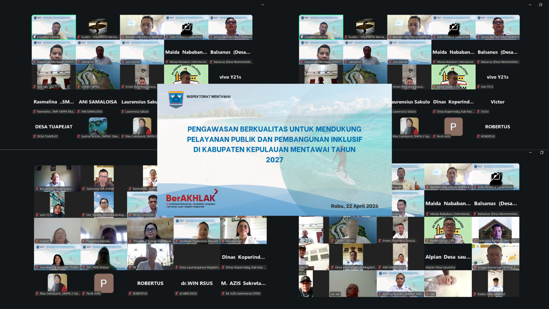 Inspektorat Mentawai Gelar Forum Perangkat Daerah Bahas Penyusunan Renja 2027 dan Penguatan Pengawasan
